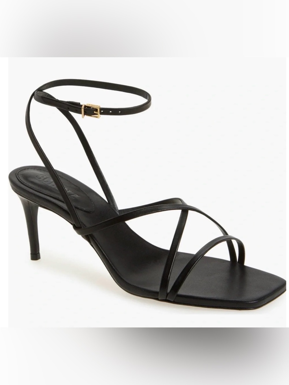 Schultz- Bari MiD-  Black Leather Strappy Heels - 5B